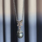 Tahitian Black Pearl & Champagne Diamond Pendant Necklace
