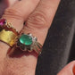 Natural Cats Eye Emerald 14k Solid Gold Ring