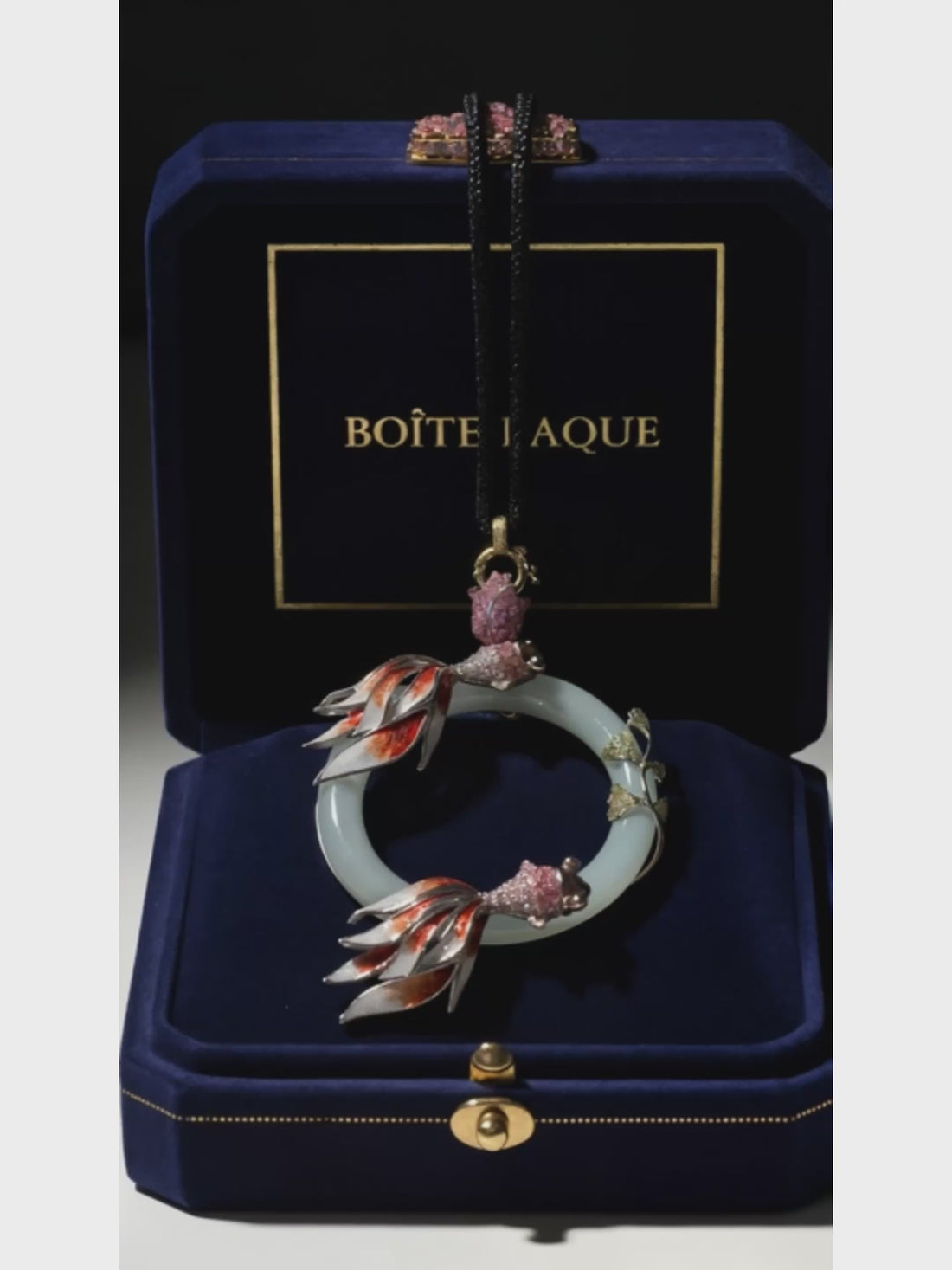 Pisces Eternity — One-of-a-Kind Jadeite Cloisonné Pendant