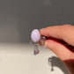 Lavender Jadeite Jade Cabochon Amulet Ring