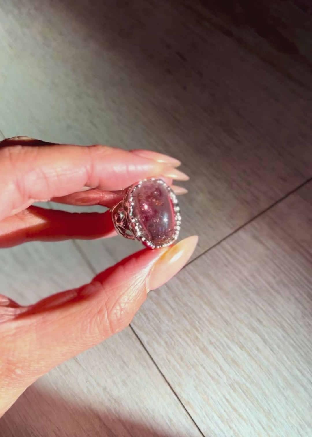 18 Carats Celtic Rosé Pink Tourmaline Cocktail Ring