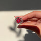 Art Nouveau Pigeon’s Blood Natural Ruby Cocktail Ring