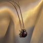 Ladybird Ladybug 18k White Gold Ruby Sapphire Pendant Necklace