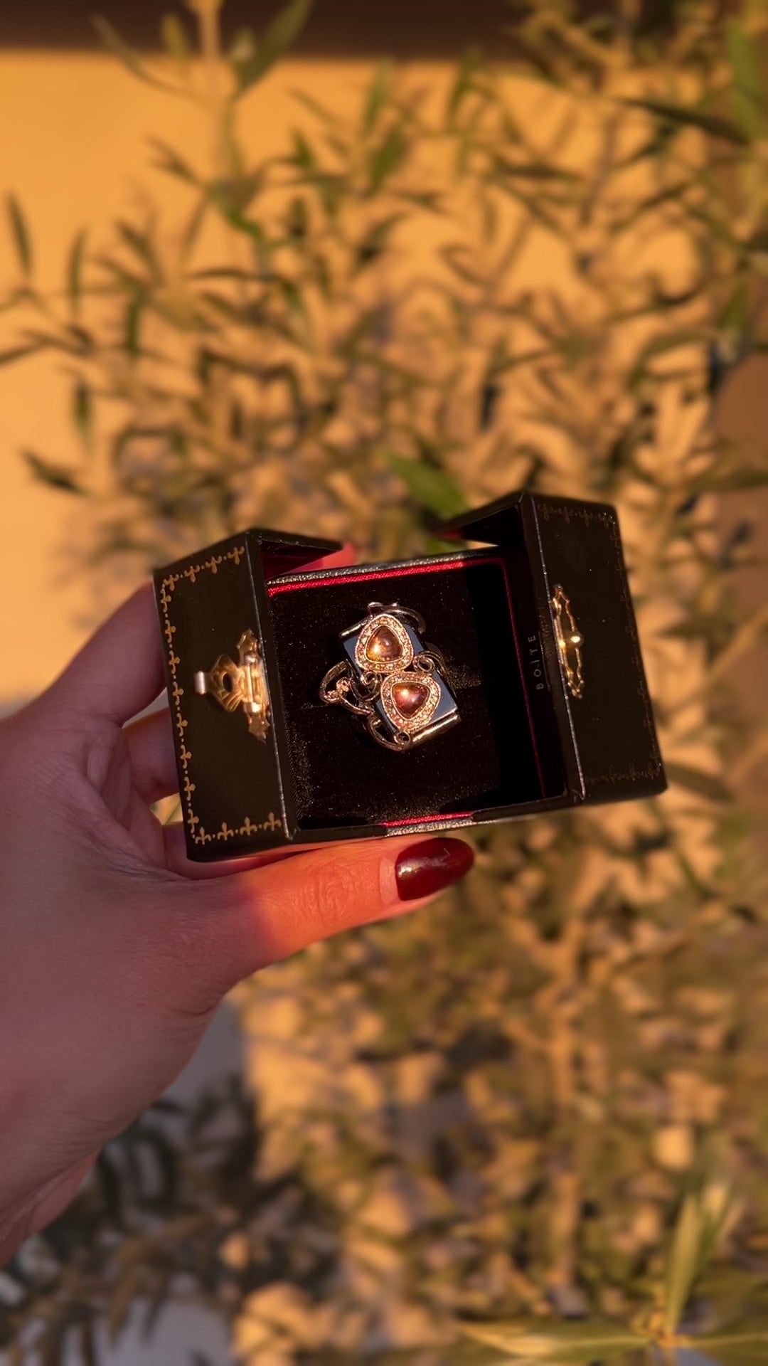 Art Deco Rubellite Tourmaline Ring