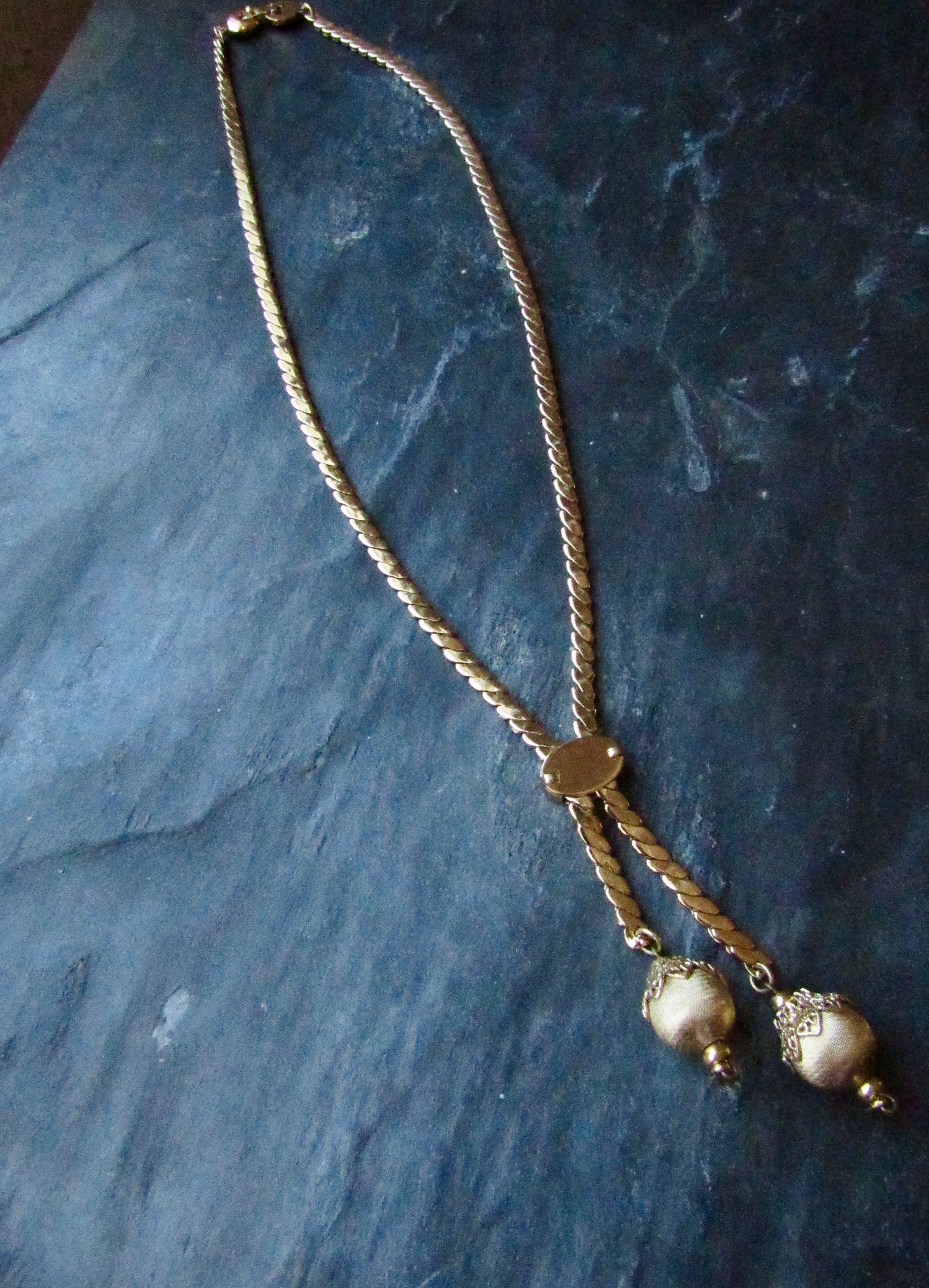 Monet Victorian Beads Gold Necklace