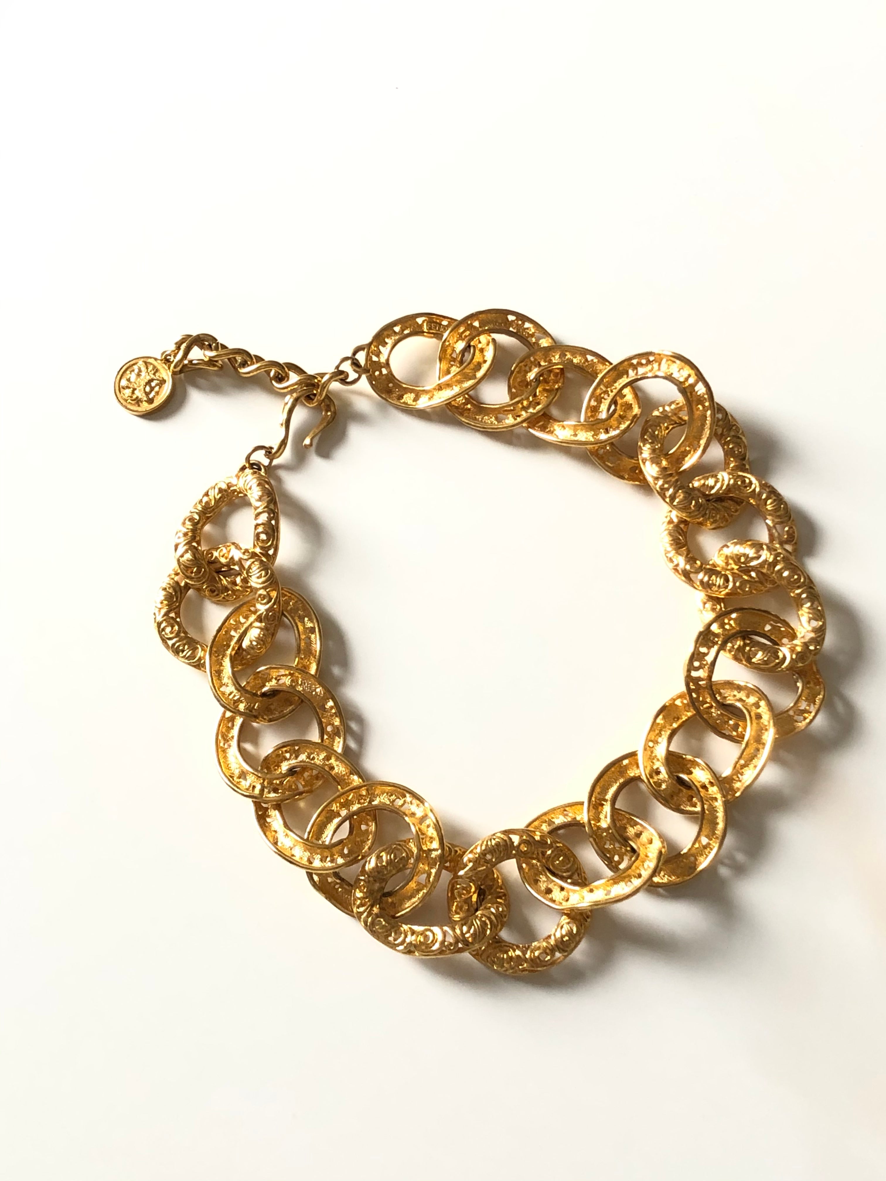 Fendi Haute Couture Gold Chunky Necklace