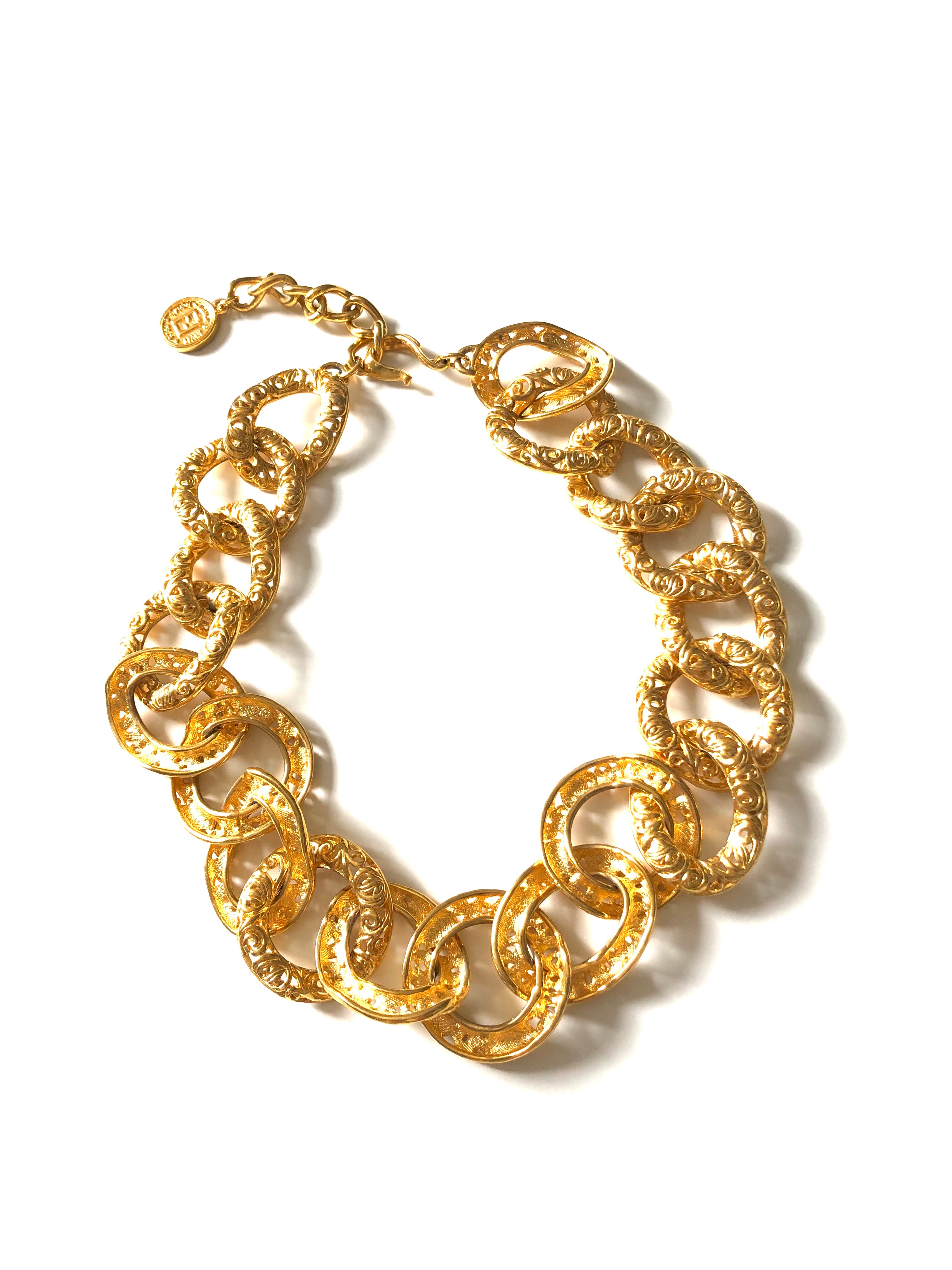 Fendi Haute Couture Gold Chunky Necklace