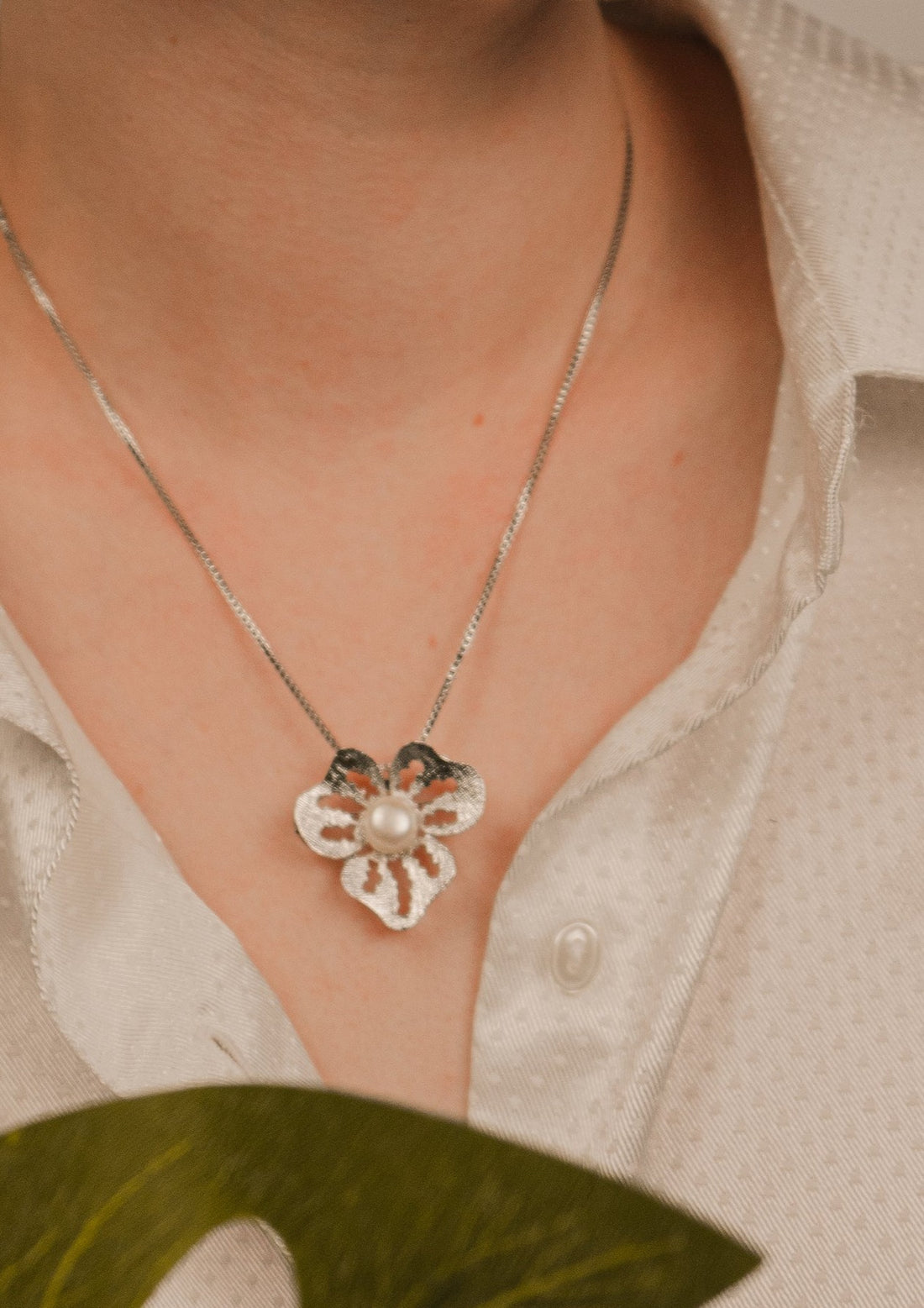 Freshwater Pearl Pendant Brooch Necklace