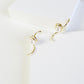 Swirl Pearl Gold Earrings
