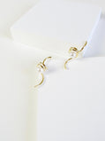 Swirl Pearl Gold Earrings