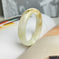 Cream White Natural Serpentine Jade Bangle
