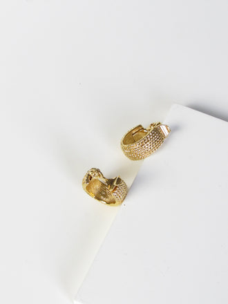 Monet Rugged Gold Hoop Earrings