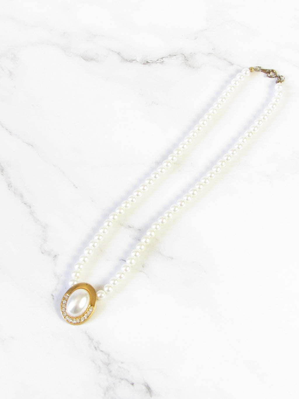 Pearl Gold Pendant Necklace