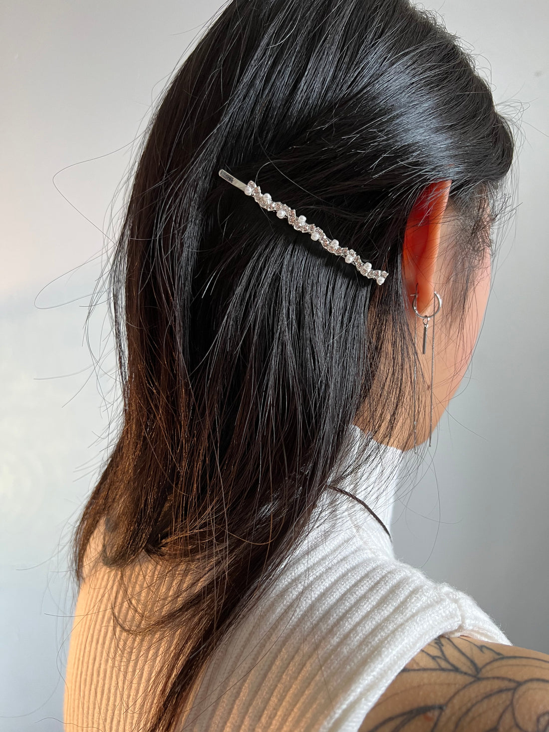 Elegant Pearl French Bobby Pins in Siliver