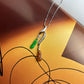 Twin Natural Jade Amulets Silver Pendant Necklace
