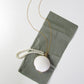 White Seashell Gold Pendant Necklace Purse