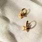 Star Charm Hoop Earrings in 14k Gold Plated