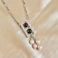 Tourmalines and Biwa Pearls Necklace