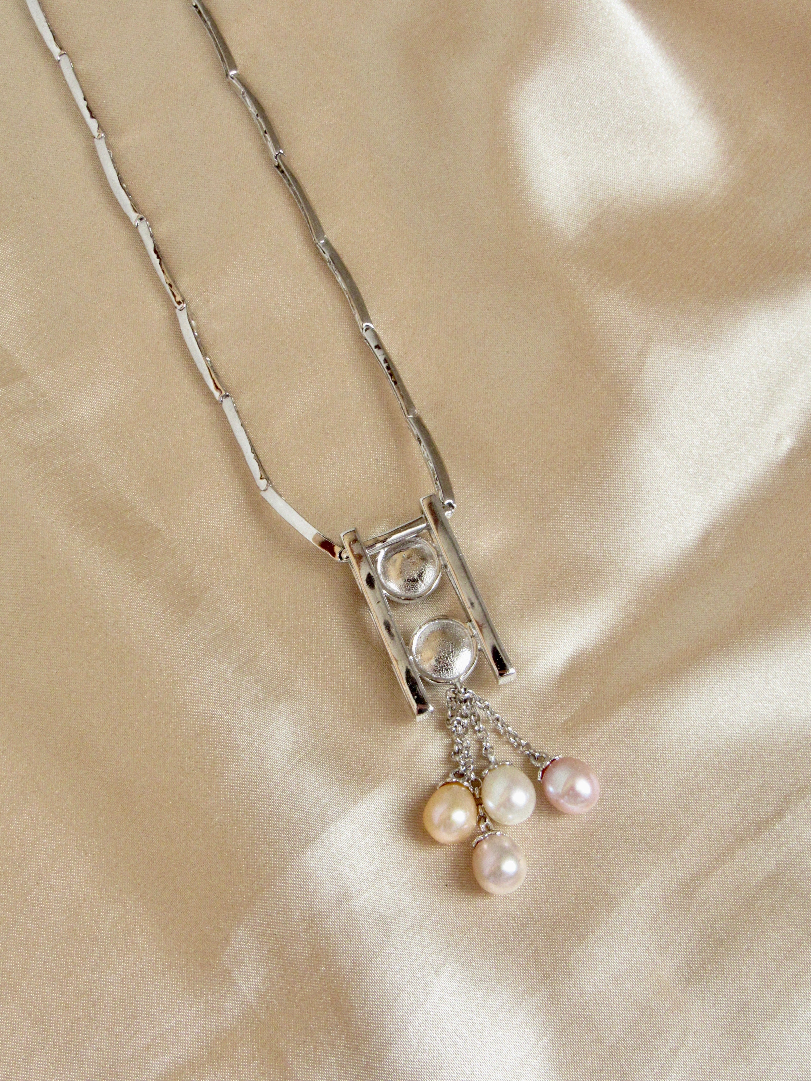 Tourmalines and Biwa Pearls Necklace