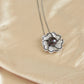 Prairie Rose Tahitian Black Pearl Silver Necklace