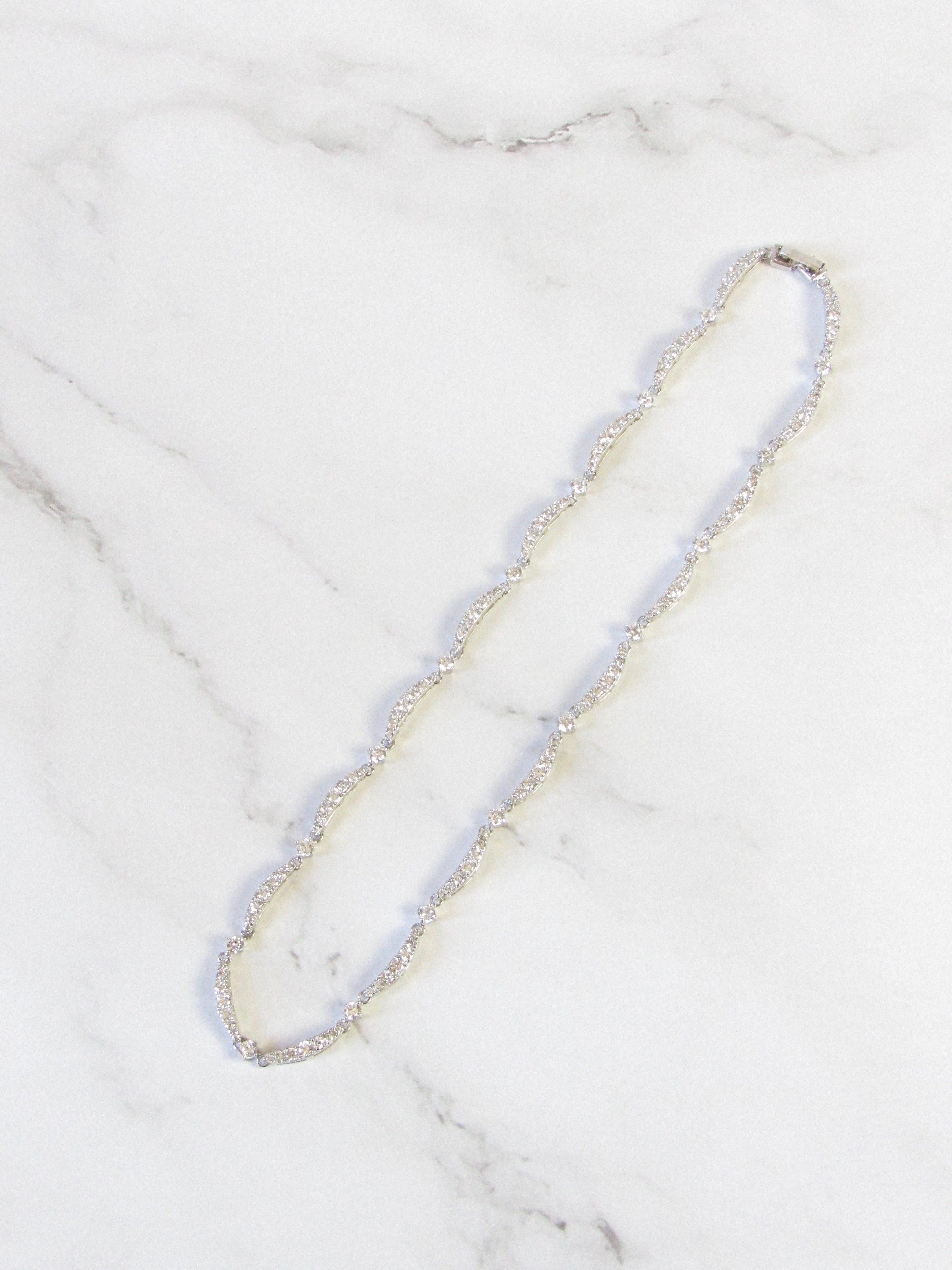 Vintage Zirconia Chain Necklace