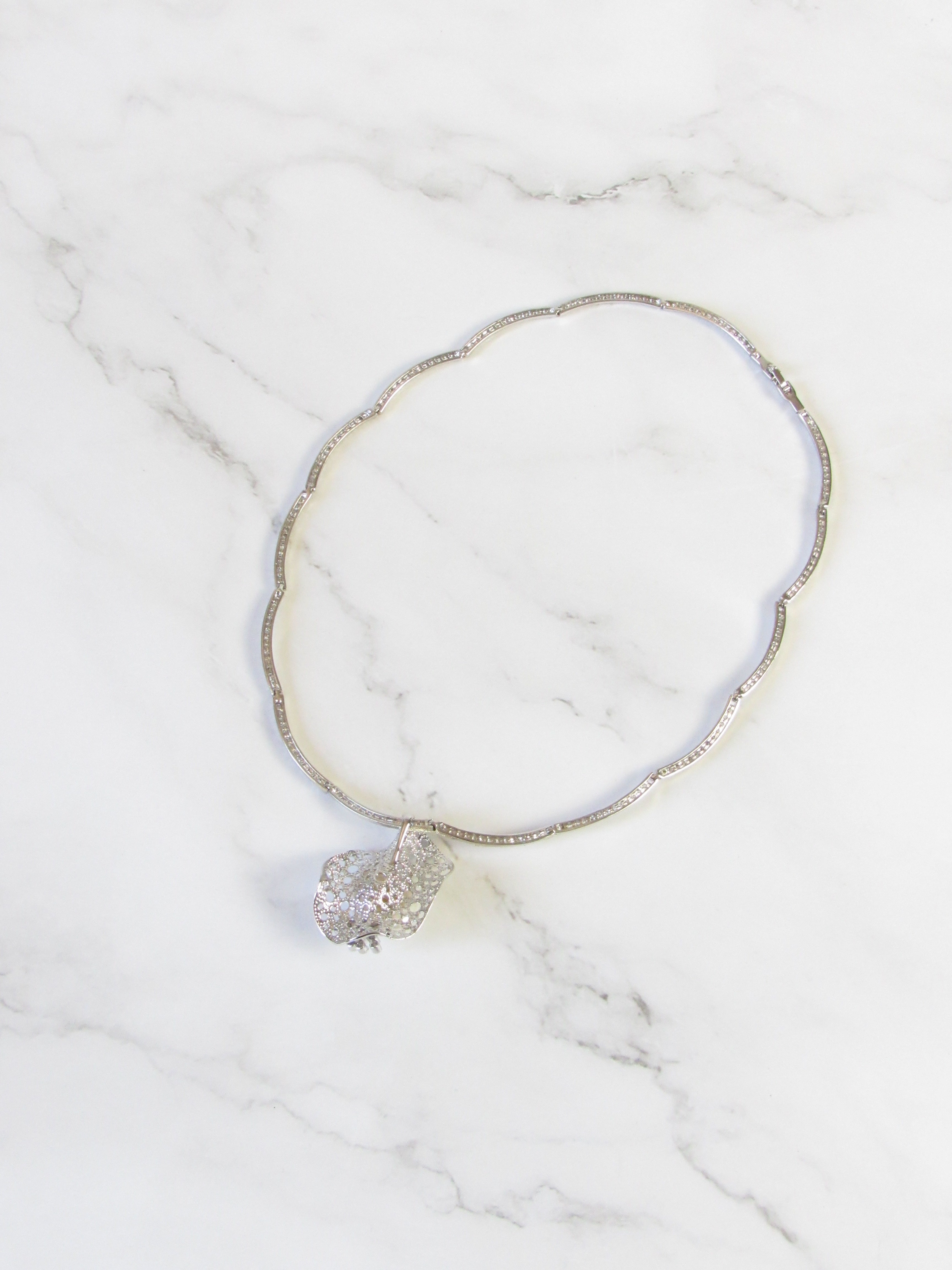 Cream Sorbet Baroque Pearl Silver Pendant Necklace