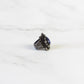 Teardrop Iolite Oxidized Pure Silver Statement Ring