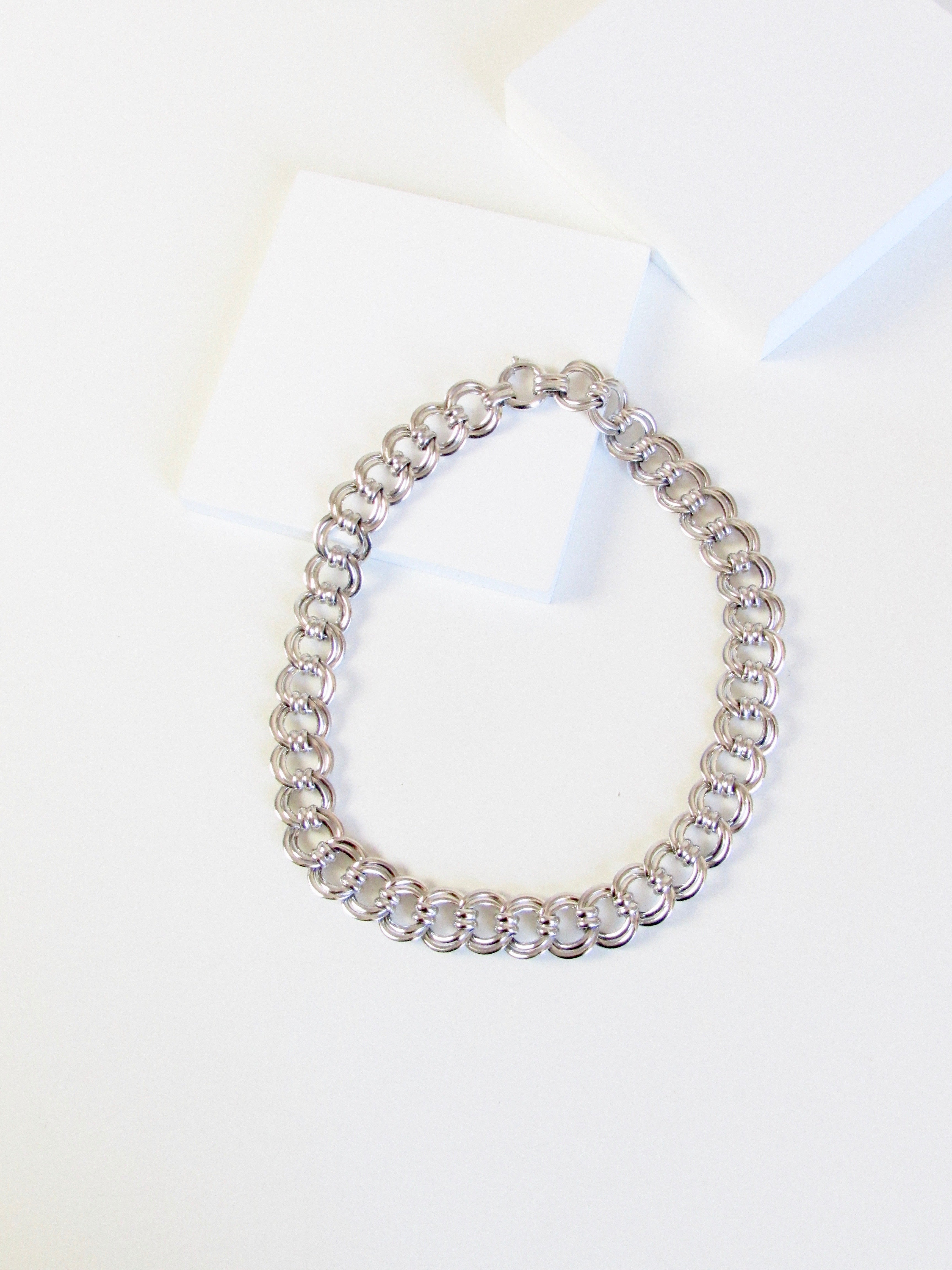 Cable Chain Silver Chunky Necklace