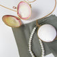 Polished Seashell Gold Pendant Necklace Purse