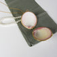 Polished Seashell Gold Pendant Necklace Purse