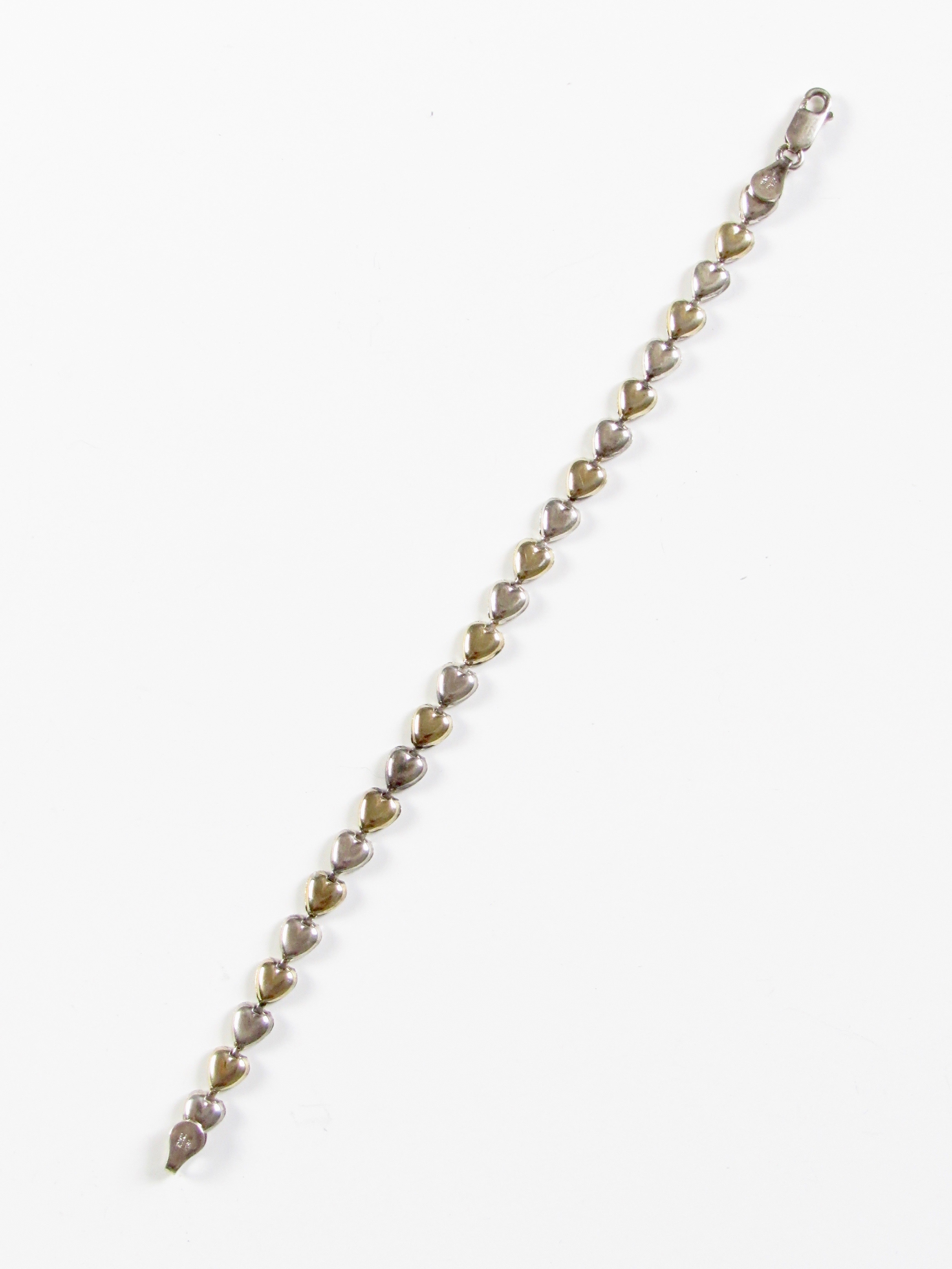 Heart Gold Vermeil & Silver Chain Bracelet