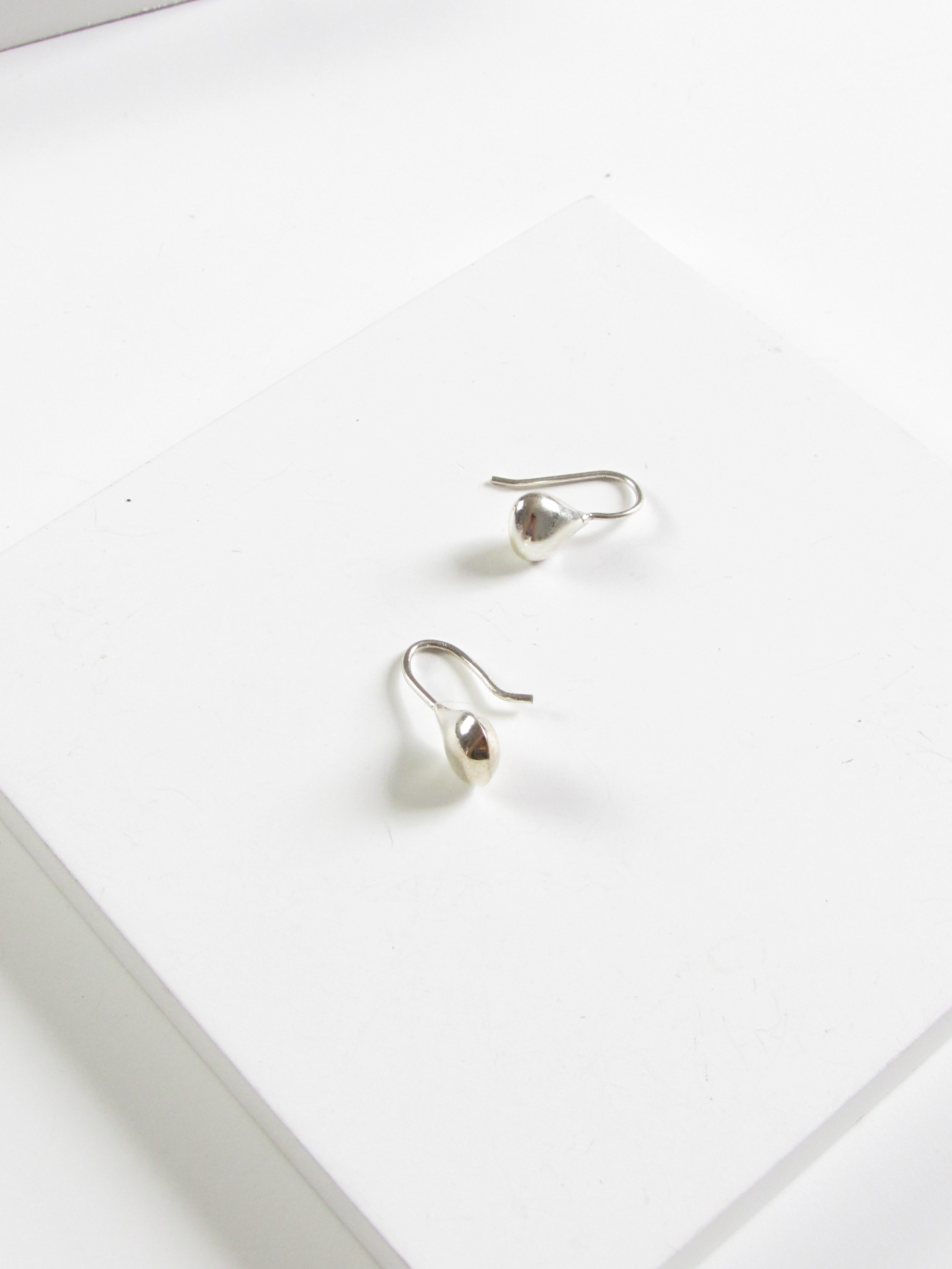 Minimal Teardrop Sterling Silver Earrings