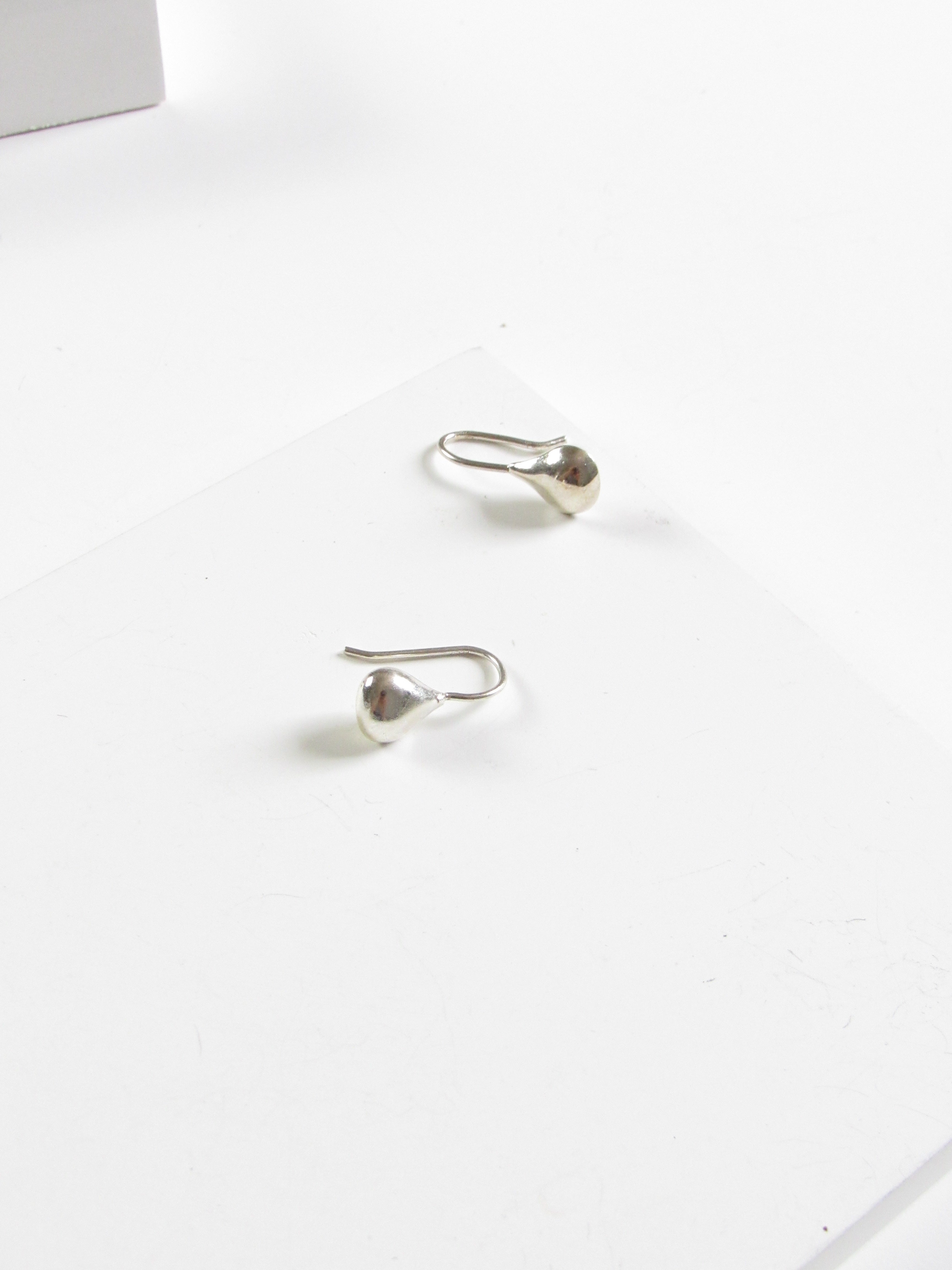 Minimal Teardrop Sterling Silver Earrings