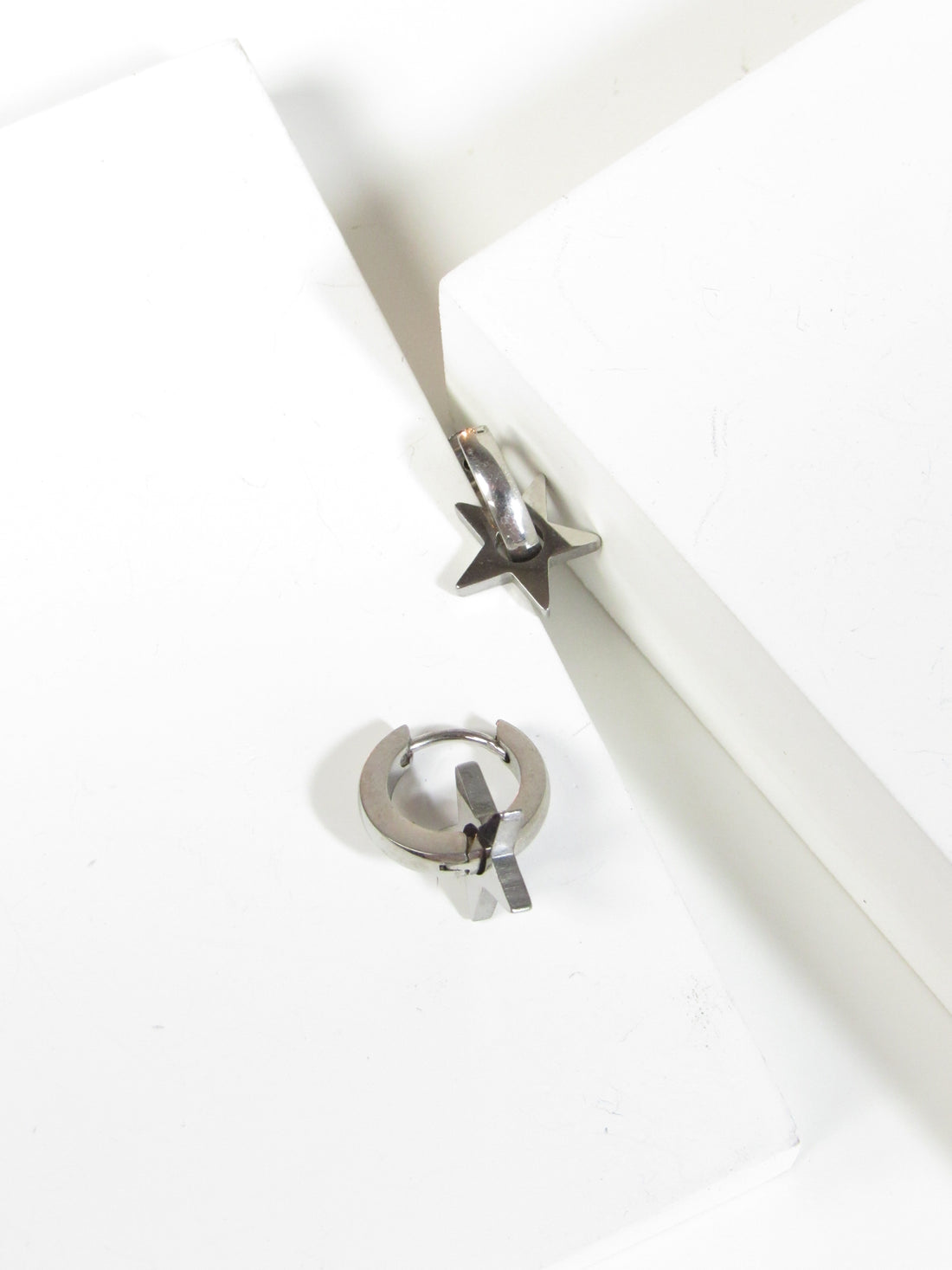 Minimalist Star Surgical Steel Hoop Earrings