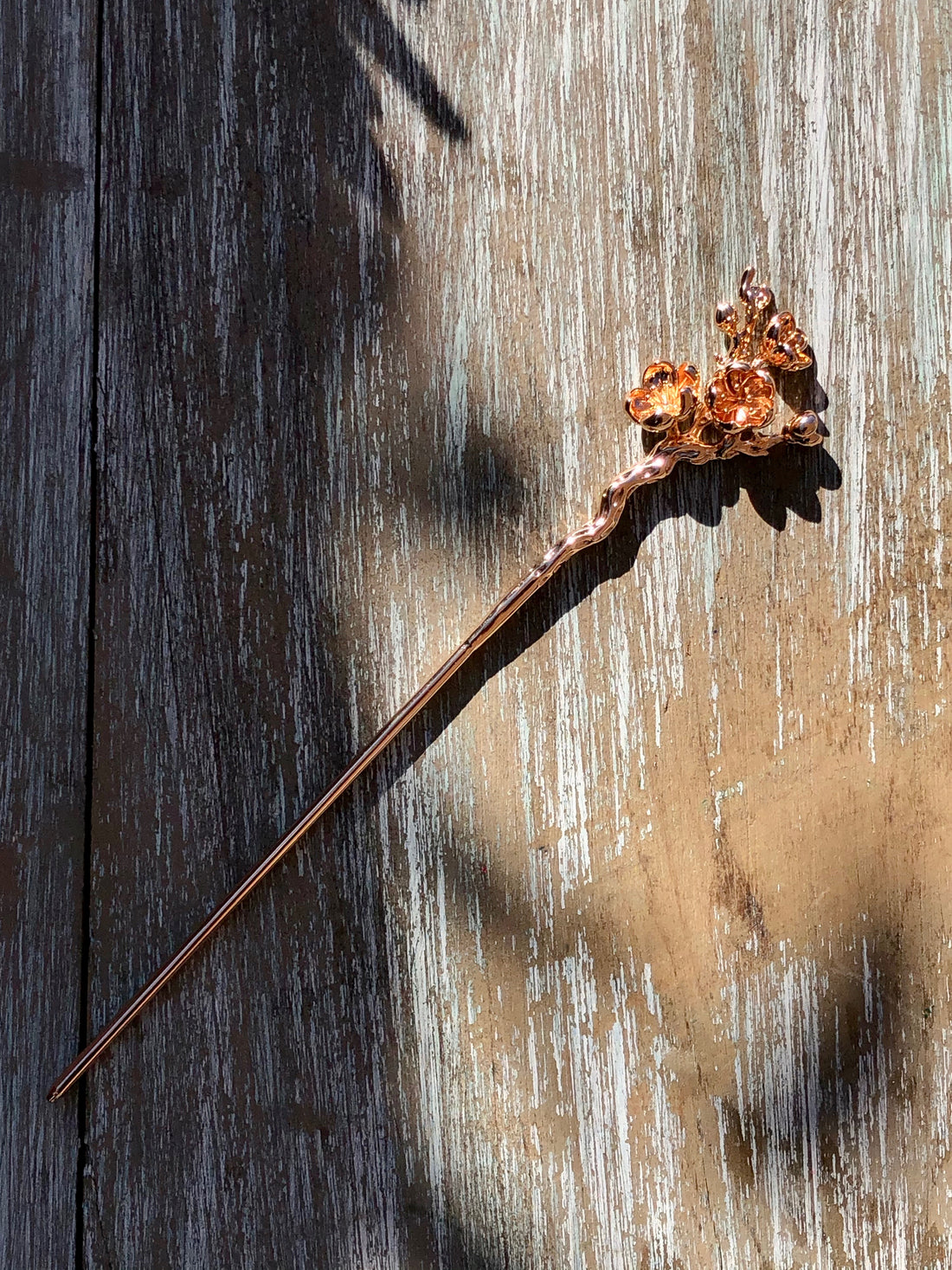 Jasmine Flower Garden Gold Hair Stick