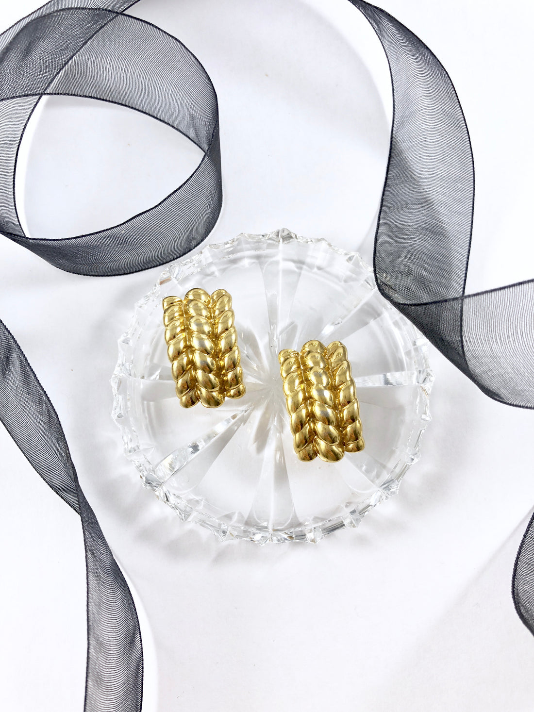 Vintage Nina Ricci Statement Gold Earrings