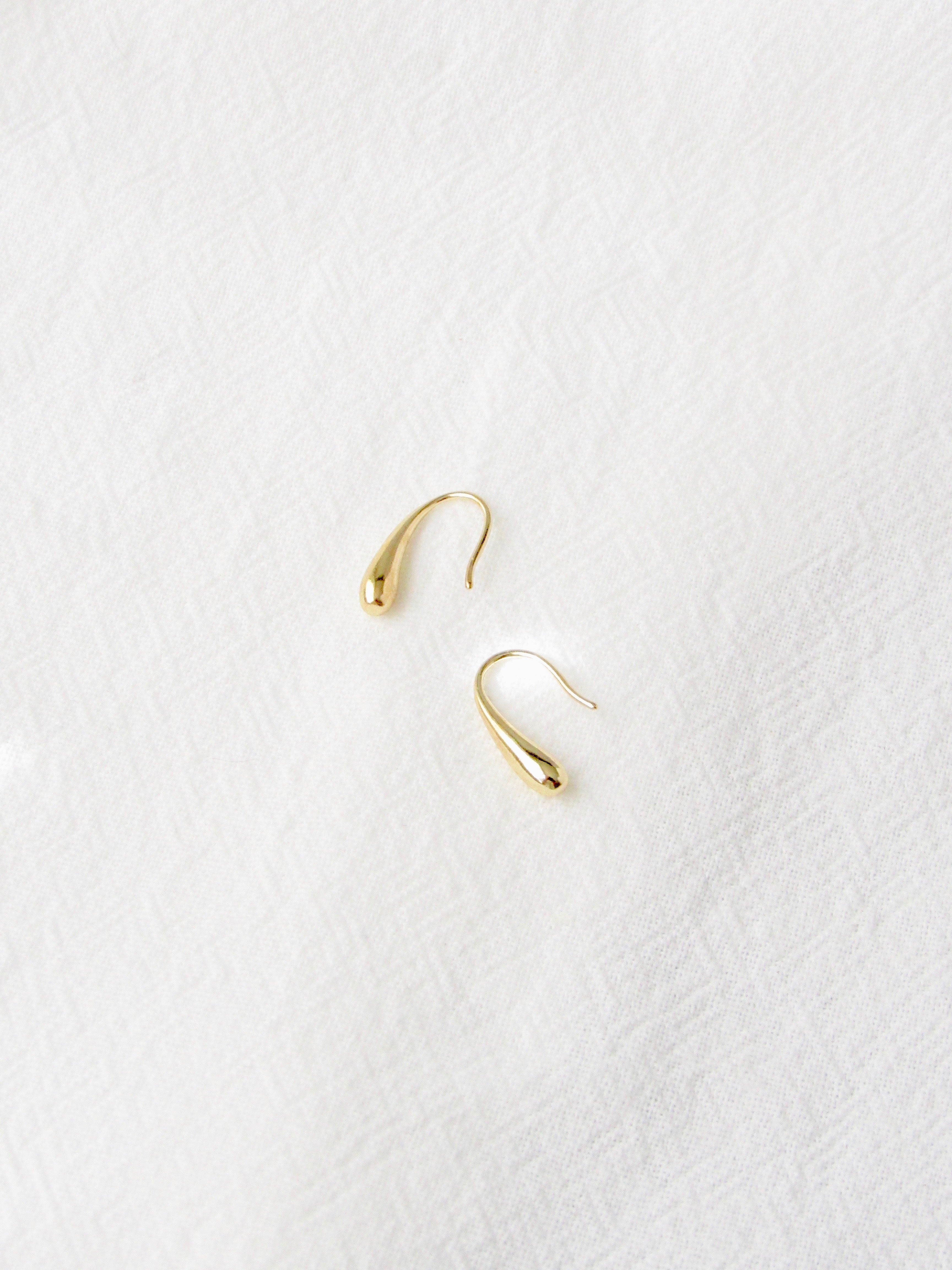 Comma Gold Hook Earrings