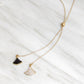 14K Ginkgo Leaf Gold Pendant Necklace