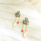 Indigo Enamel Cloud Drop Earrings