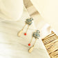 Indigo Enamel Cloud Drop Earrings