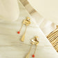 Indigo Enamel Cloud Drop Earrings