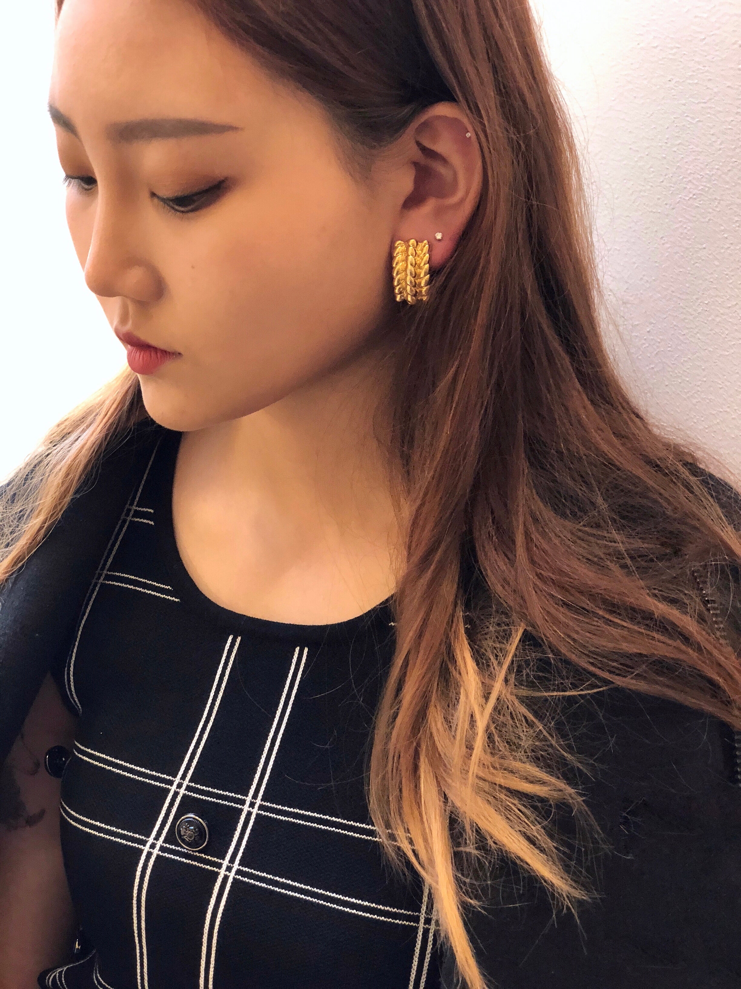 Vintage Nina Ricci Statement Gold Earrings