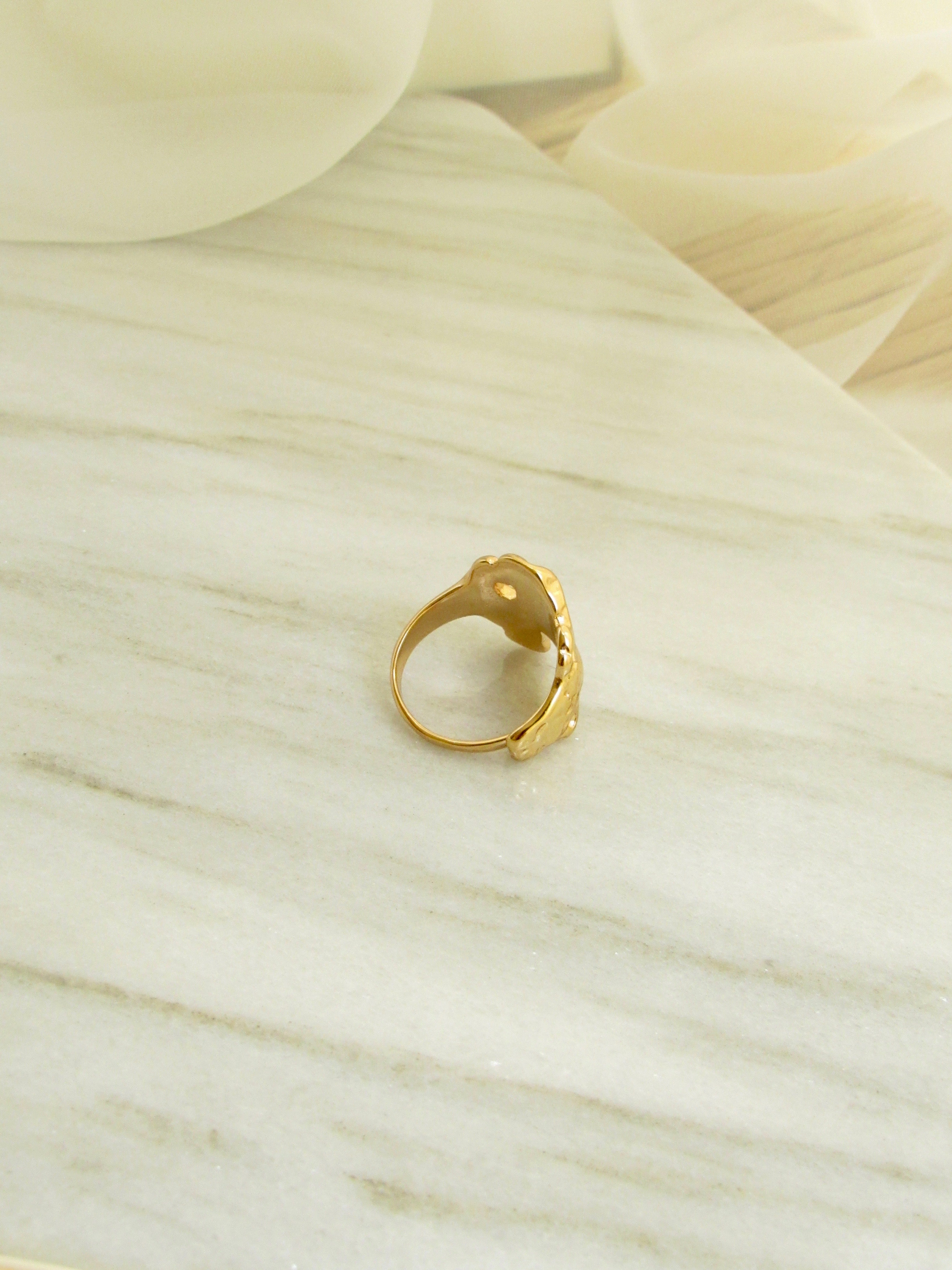 Molten 18k Gold Vermeil Wide Band Ring