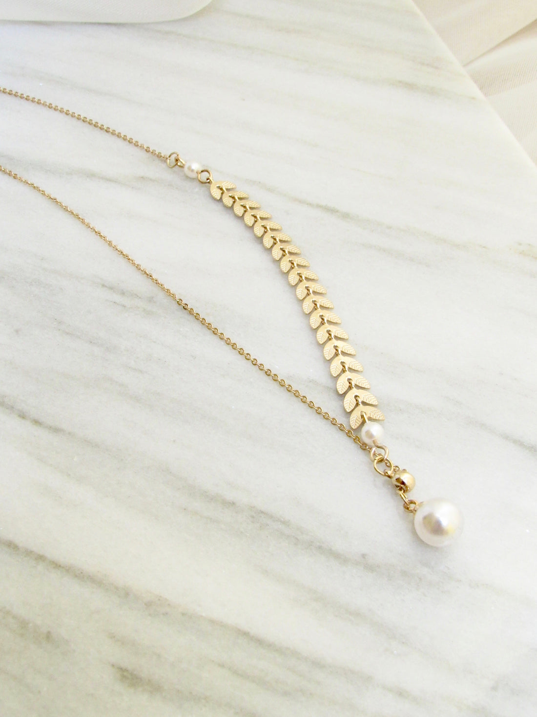 Celeste Asymmetric Pearl Necklace