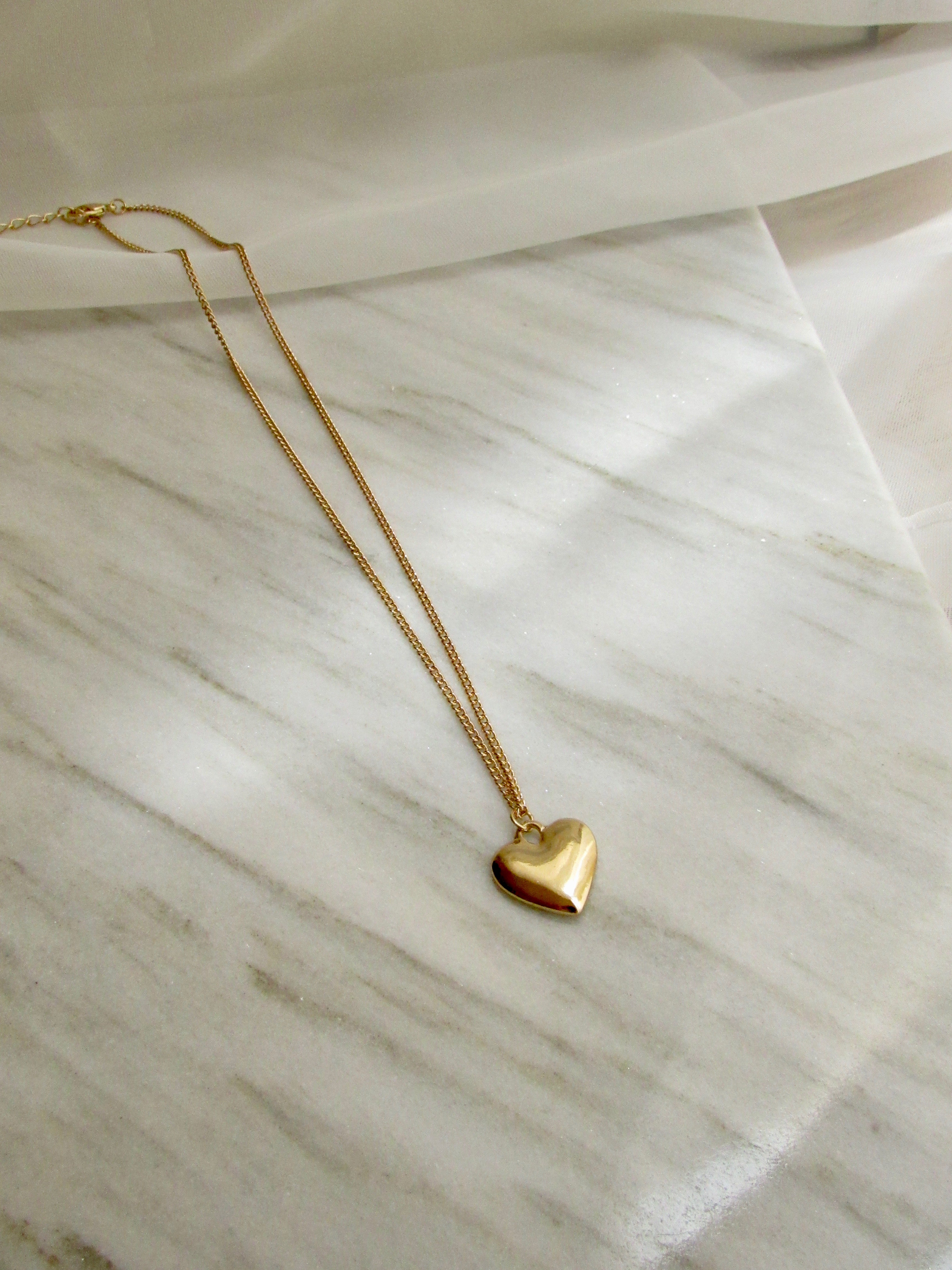 Heart Gold Pendant Necklace