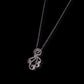 Art Nouveau 18k White Gold Natural Petite Diamonds Pendant