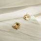 Sun Moon Gold Statement Earrings