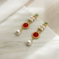 Byzantine Multicolor Gemstone Gold Drop Earrings