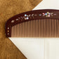 Sakura burgundy Lacquer Hair Comb 9"