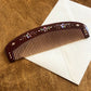 Sakura burgundy Lacquer Hair Comb 9"